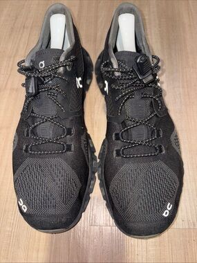 On Cloud X Women's Black Mesh Running Shoes  Size 10 Triple Black -FULLY CLEANED